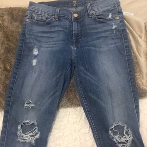 7 for all Mankind Distressed Ankle Gwenevere